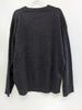 Wool Blend Floral Letter Pattern Round Neck Loose Sweater