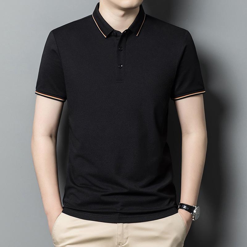 High-End Summer Men's Lapel Polo Shirt Short Sleeve T-shirt Men's Korean Trend T-shirt with Collar Half Sleeve Short Shirt
