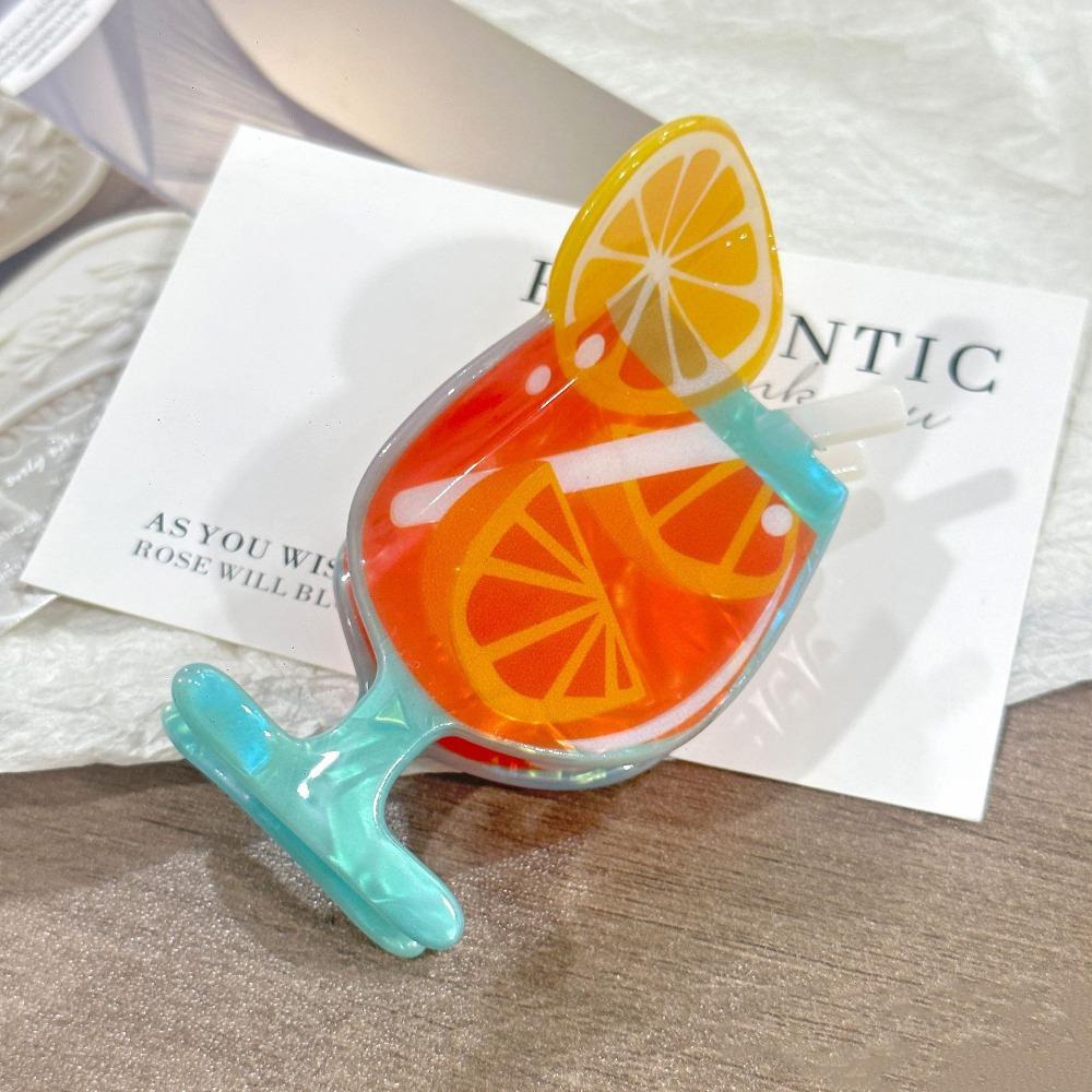 Goblet Shape Cocktail Theme Hair Clip Acrylic Acrylic Hair Claw  Party Accessories