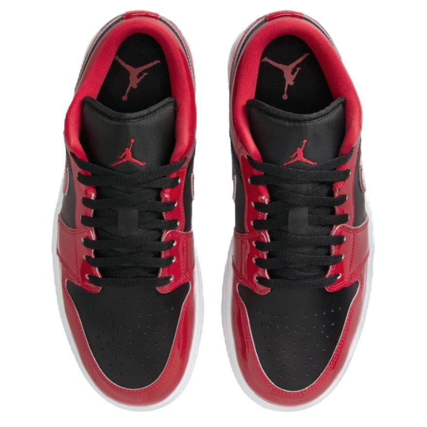 Air Jordan 1 Low Patent Varsity Red Black Dámské Tenisky Bílé HV4089-006