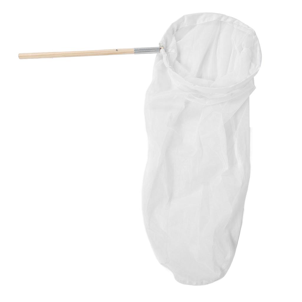 Kids Fly Catching Net with Wood Pole Handle Polyester Iron Scalewing Fly Net Nature Exploration Toy for Outdoor Playing