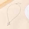 2024 Autumn Rhinestone Star & Moon Pendant Necklace for Women