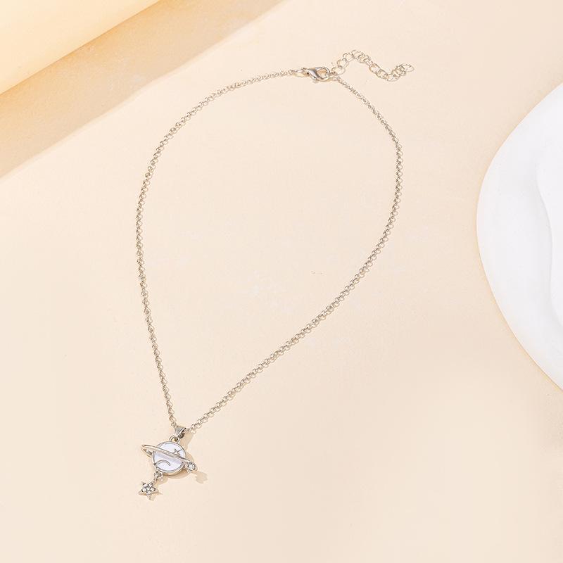 2024 Autumn Rhinestone Star & Moon Pendant Necklace for Women