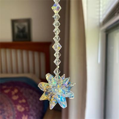 1 Stück AB Farbe Sonnenfänger zum Aufhängen am Fenster Büro Regenbogen Maker Geschenk für Sie Aurora Kristall Perlen