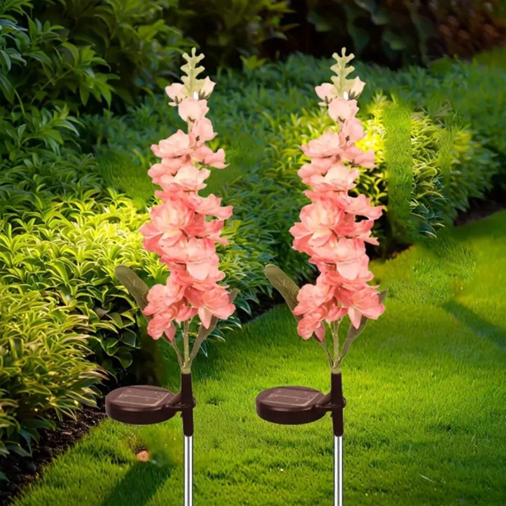 Solarbetriebene Solar Violett Rasenleuchte Außen Wasserdicht Simulationsblumenlampe Muttertagsgeschenke