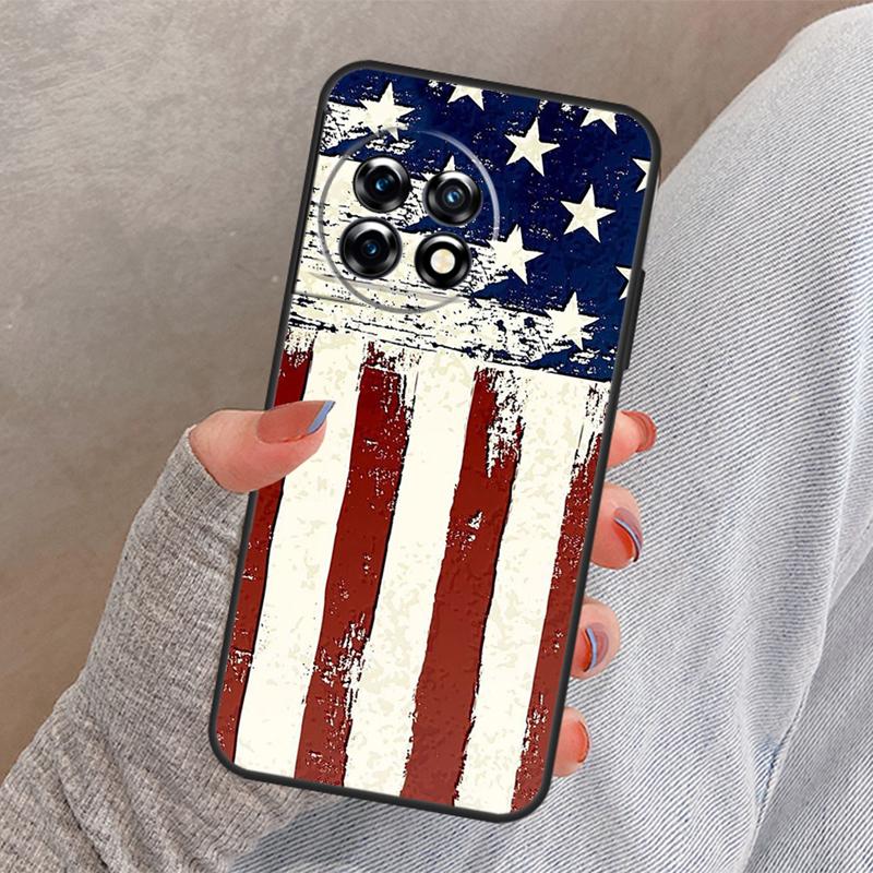 USA American Flag Cover For OnePlus 13R 13 12 12R 11 10 Pro 8T 10T OnePlus Nord 4 CE 2 3 Lite N10 N20 N30 Case