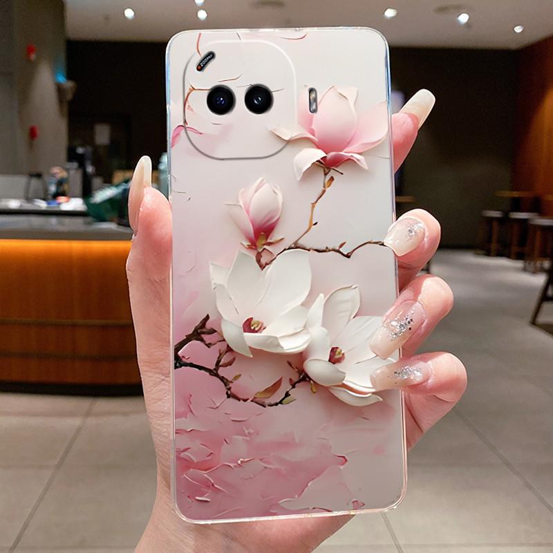 Phone Case For Vivo IQOO Z11 Turbo Fundas Capa Butterfly Bow Protective Casing Transparent Soft Silicone TPU Cover Coque