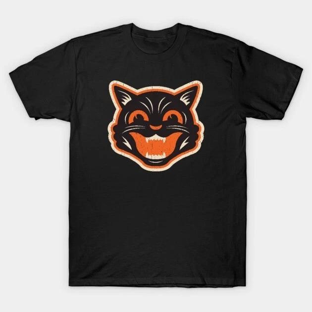 Vintage Halloween Black Cat - Distressed T-Shir XXL