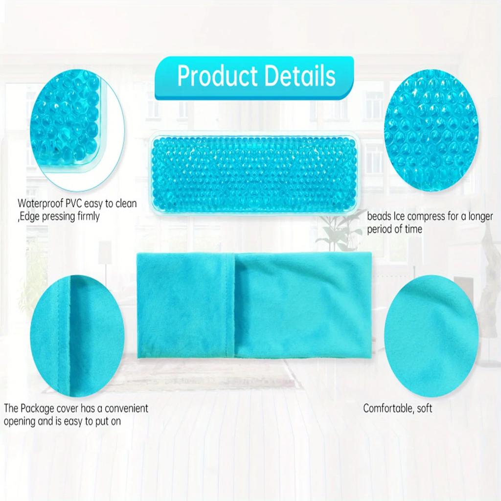 Reusable Postpartum Cooling Gel Bead Ice Pack, Ideal for Pregnancy & Delivery, Includes Washable Sleeve, Soothes Postpartum