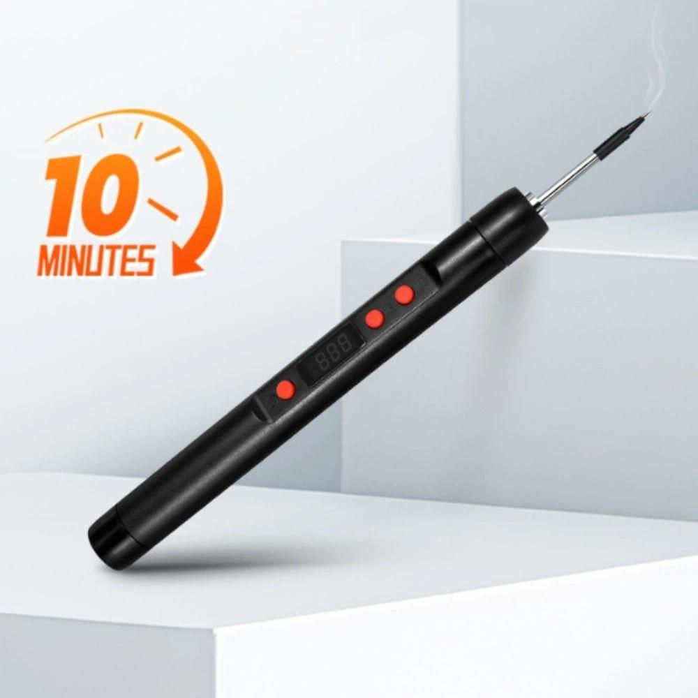 25W Power USB Soldering Iron 3-Levels Adjustable Lightweight Design Welding Set Lithium Battery Pen-Shaped Design Solder Set