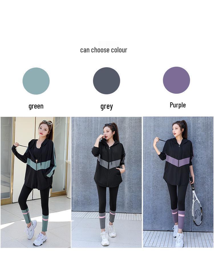 Women's Quick-Dry Long-Sleeve Sports Jacket and Yoga Set - Autumn/Winter Casual Fit