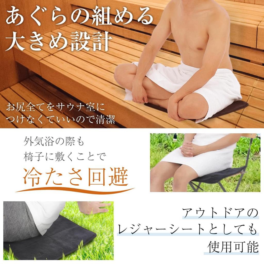 Foldable Compact Sauna Mat Lowliu Sauna Mat Leisure Sheet (Black)