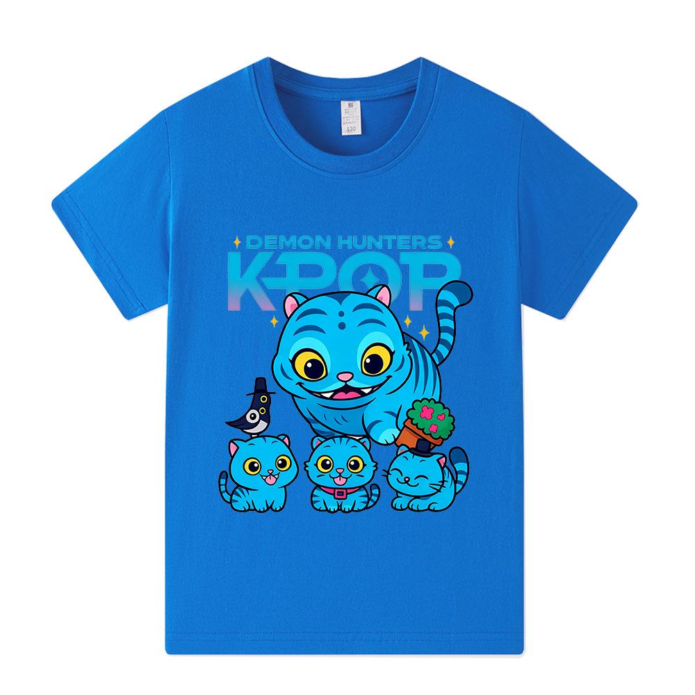 Kpop Demon Slayer Group Kids' Short Sleeve T-Shirt