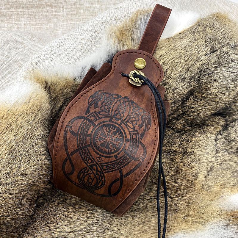 Pu Leather Bag For Dnd Dice Game Tray Cute Drawstring Pouch For D&D Roleplaying Rpg Gift Ideas Coin Purse Cosplay Accessories