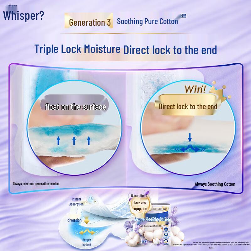 Whisper Sanitary Pads Assortment Pack