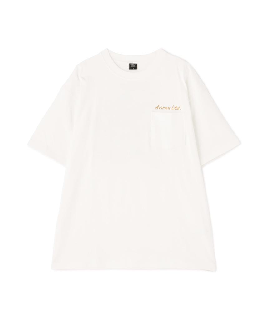SOUVENIR POCKET SHORT SLEEVE Souvenir Pocket [AVIREX] T-SHIRT / T-Shirt, Men's, XL, 030, White, 783-3134091