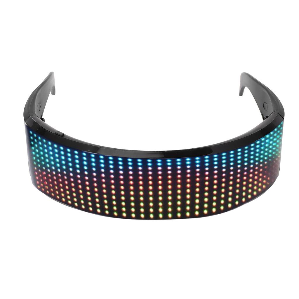 LED Glasses Bluetooth APP Controlled Customizable RGB Light Up Glasses for Cosplay Party Music Festi