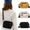 Tragbare Canvas Umhängetaschen Damen Lässige Handtaschen Mini Schulter-Crossbody-Taschen Handy-Münzbörse mit Verstellbarem Riemen