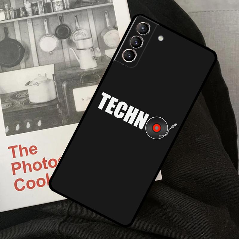 Techno Music Phone Case For Samsung Galaxy S22 S23 S24 Ultra S20 S21 S24 FE S9 S10 Plus Note 10 20 Ultra