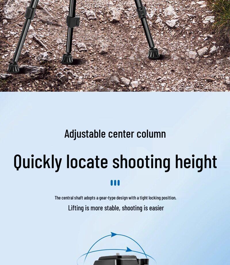 Tripod: Anti-Shake, Stable, Three-Position Setup