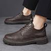 Fashion British Style Men's Genuine Leather Shoes Thick Soled Men's Business Shoes Fashion Men's Casual Shoes Men's Oxford Shoe Shoes