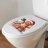 Simulated Snowman Gingerbread House and Gingerbread Man Toilet Stickers, Bathroom Decoration Stickers