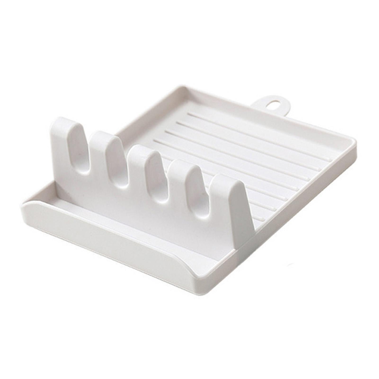 Utensil Spoon Rest Versatile Space Saving Spatula Ladle Pot Lid Holder Stand Rack for Kitchen Stove Top