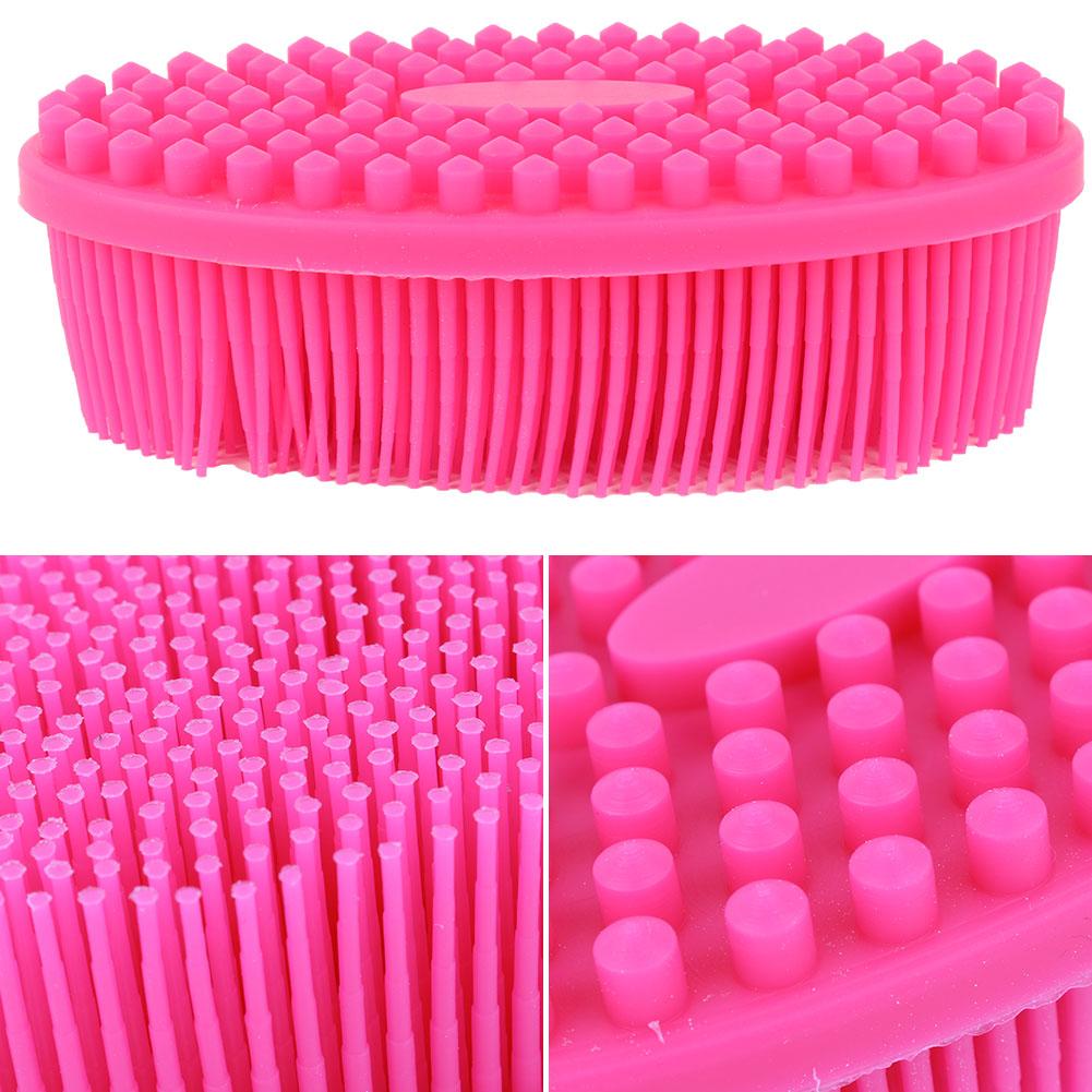Silicone Baby Sensory Brush Massage Bath Tactility Training Brush Hair Washer Comb(  Red)