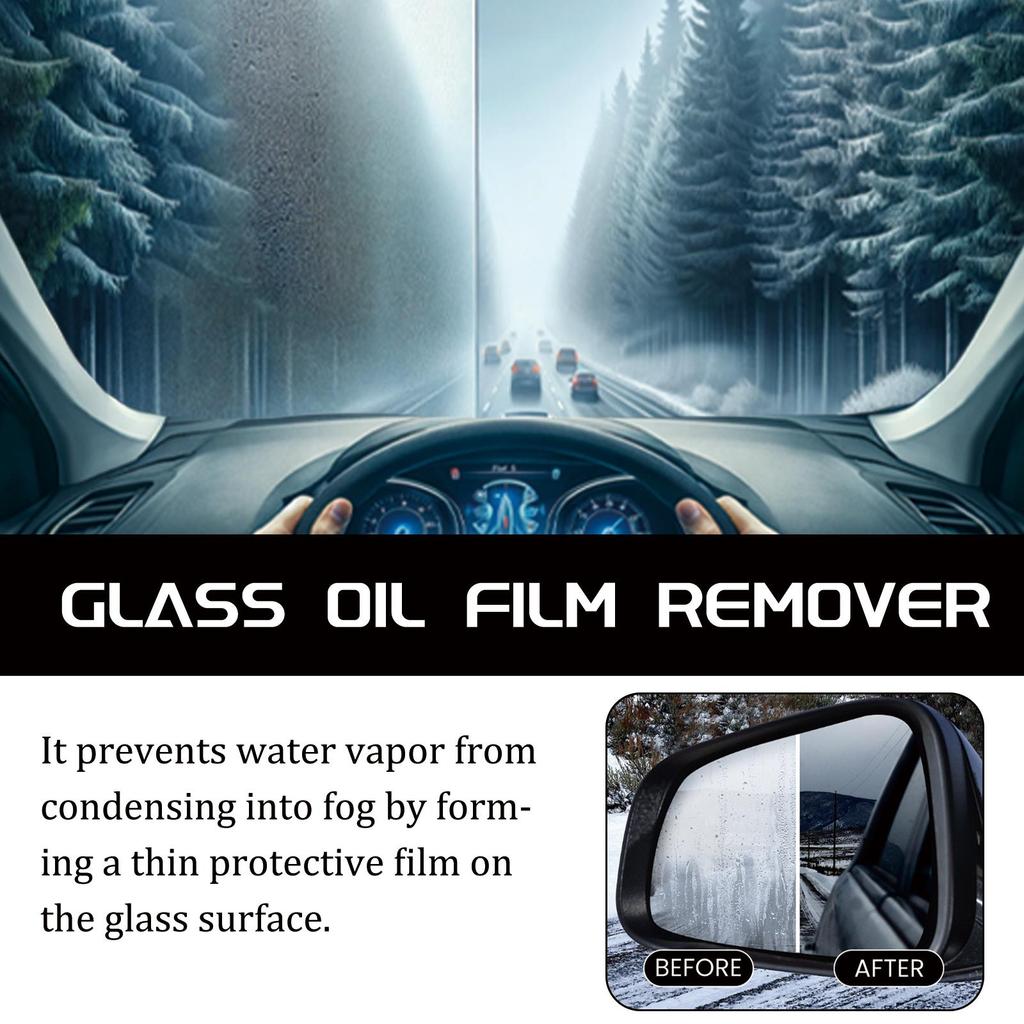 Homonth Car Anti-Fog Agent, Vehicle Glass Cleaner, Rainproof and Anti-Fog Cleaning and Water-Repellent Multi-Purpose Spray 1 Set