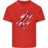 Gym The Union Jack Flag Claw Effect UK Unisexs Light Cotton TShirt