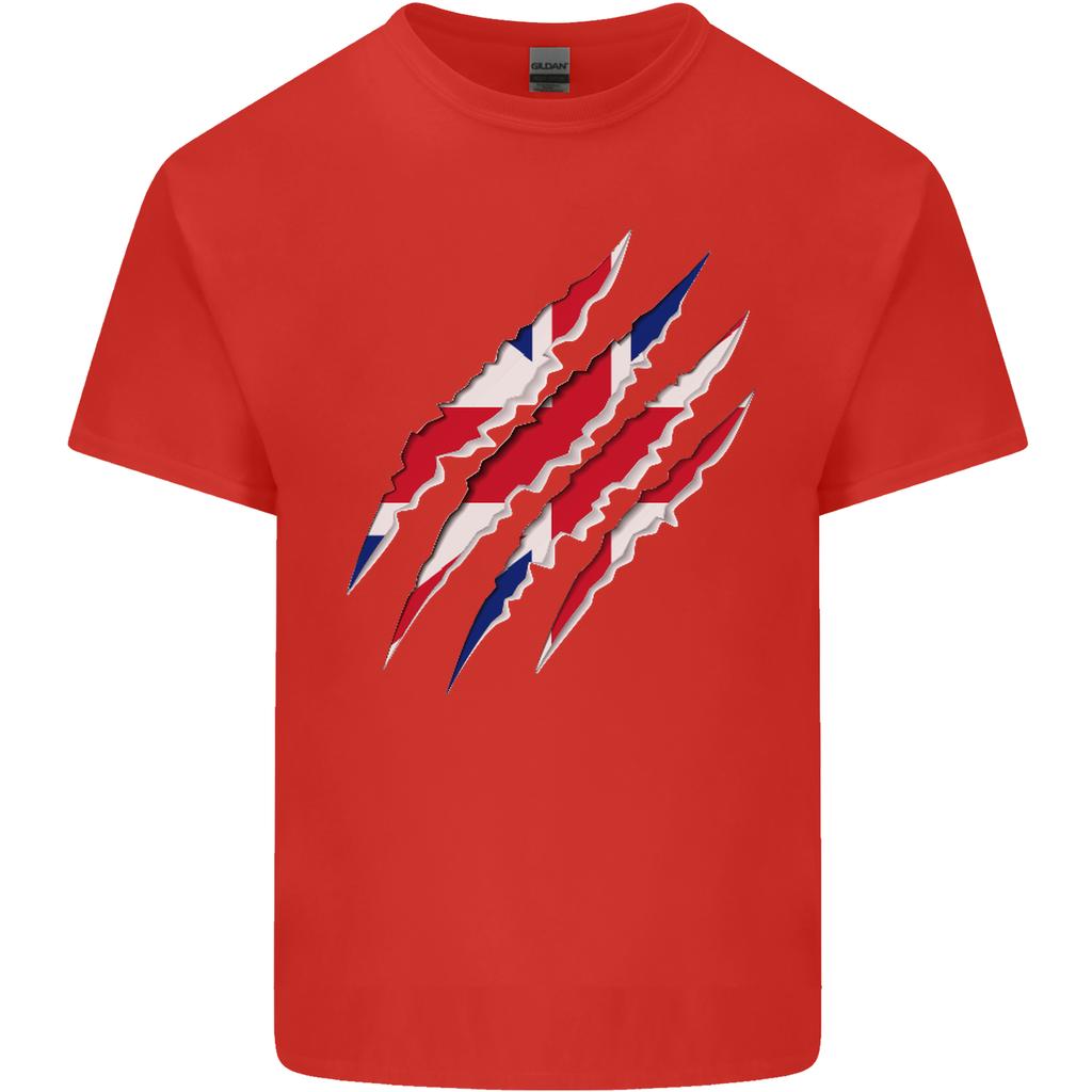 Gym The Union Jack Flag Claw Effect UK Unisexs Light Cotton TShirt