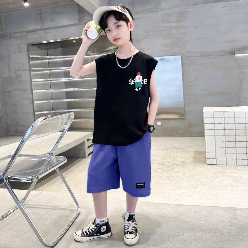 New Anime Shohoku Boys Clothes Sets Summer Sleeveless Vest + Short Pants 2PCS Slam Dunk Sport Basketball