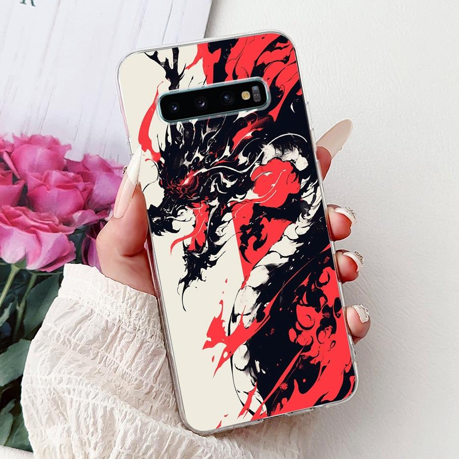 For Samsung Galaxy S10 S10e S10+ Case Luxury Love Heart Painted Cover Soft Slim Phone Case For Samsung S10 Plus S 10 S10e Fundas