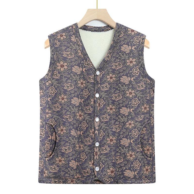 

Autumn and winter women wear vests inside and out, fleece, thickened vest, cardigan, vest, thermal top 4XL (recommended 140-77.5 kg)
