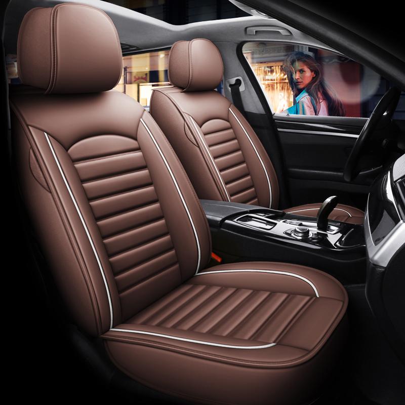 Premium Car Seat Covers for Front Seat - Universal Fit, Waterproof Leather Protection for Driver & Passenger Seats