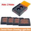 1/5pcs Dental Shading Light Box 2 Holes Composite Resin Mixing Light-proof Storage Hading Color Toning Case Dentist Material