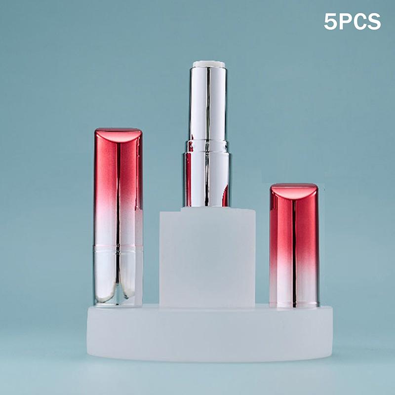 1/5Pcs 3.6G Filling Empty Gradient Lipstick Tube Lip Balm Container Plastic Cosmetics Packaging Makeup Tool Travel Essentials