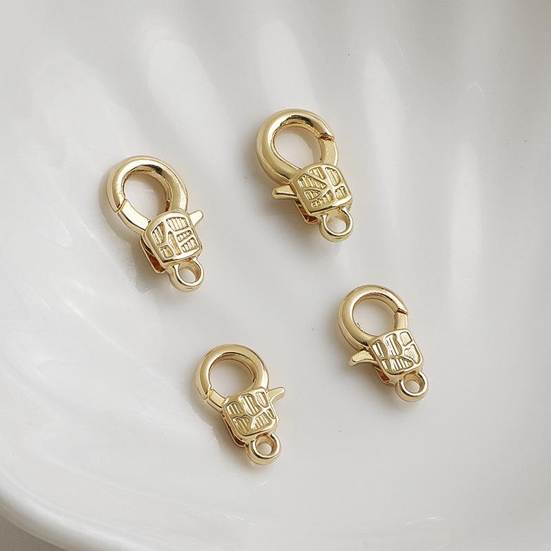 

14K Gold Plated Colorfast Retro Flower Crystal Bracelet with Lobster Clasp 15*8mm [5 pieces] Gold Flower Lobster Clasp