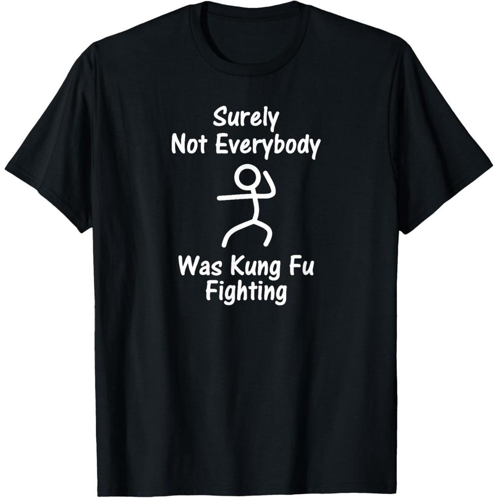 Kung Fu Fighting Meme Stick Figure Graphic Tee Mens Casual Short Sleeve Cotton TShirt
