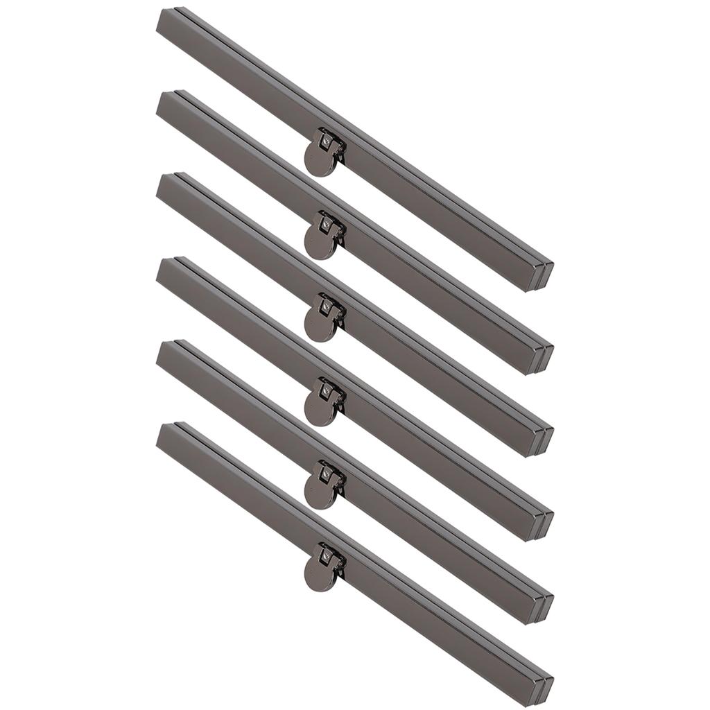 6PCs Metal Wallet Frame Straight Side Bag Supplies Hardware Accessories Iron Lightweight 19cm(Gun