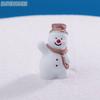 Tecknad Jul Snögubbe Figur Söt Harts Hantverk Snögubbe Staty Mini DIY Snöbollskrig Snögubbe Ornament