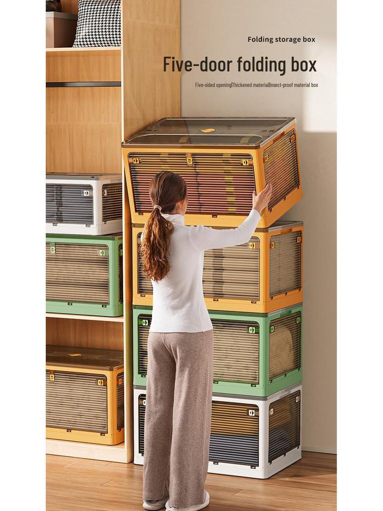 Transparenter Faltbarer Kleiderschrank-Organizer: Kleider- & Quilt-Aufbewahrungsbox