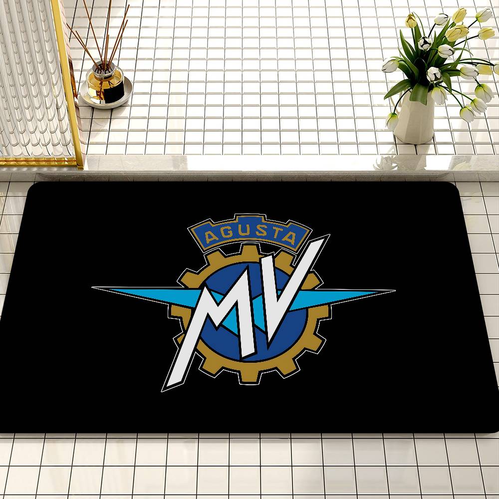 M MV A Agusta Door Mat Washable Non Slip Living Room Sofa Chairs Area Mat Kitchen Doormat Area Rug