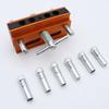 Self Centering Doweling Jig Kits Adjustable Width Dowel Jig Kits for Straight Hole Joiner Set 6 Bushings 3 Size Drill Bits
