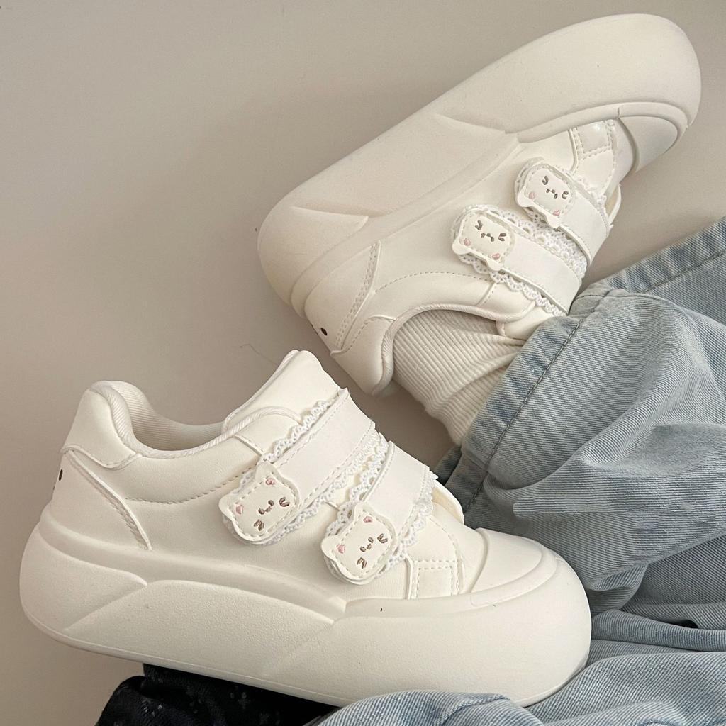 Velcro Shoes - Women's Thick-soled Heightening Cartoon Casual Sneakers