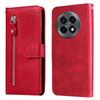 For OnePlus 13R 5G/Ace 5 5G/Ace 5 Pro 5G Case Zipper Wallet Calf Texture PU Leather Phone Cover