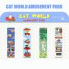 4pcs Cat World Magnetic Bookmarks Set, Cute Cat Cartoon Design Page Clips Book Marker, Unique Reading Gift Stationery