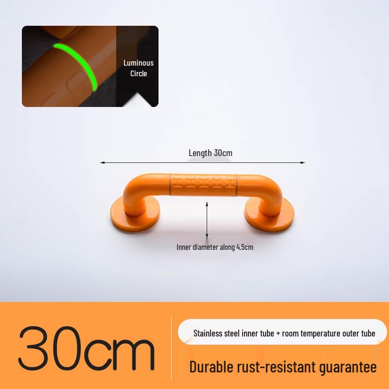 Stainless Steel Non-Slip Grab Bar for Barrier-Free Bathrooms, Ideal for Elderly and Disabled.