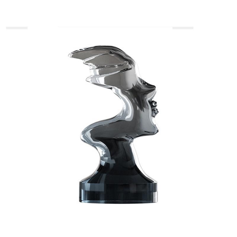 Abstract Transparent Characters Head Sculpture Desk Decoration Ornaments Figures Handicraft Modern Home Decor Accessories