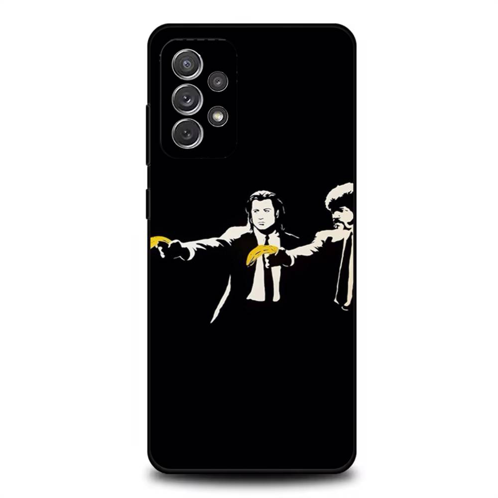 P-Pulp Fiction Classic Movie Phone Case For Samsung S 25,24,23,22,30,21,10,9,Ultra,Plus,Lite,FE,4,5G Black Soft Case SamsungS24